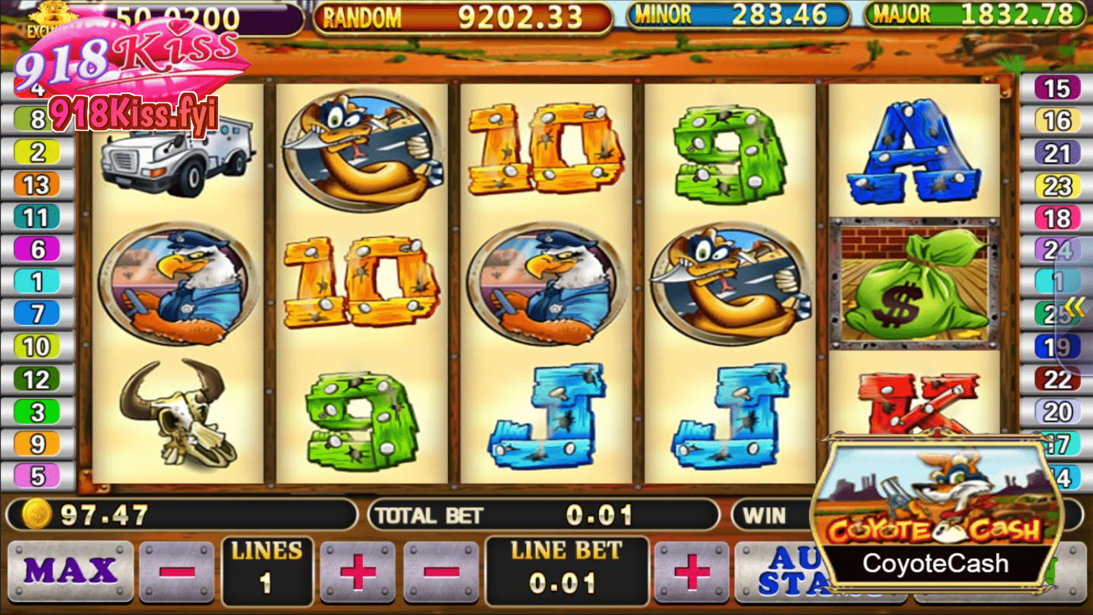 Coyote Cash slot